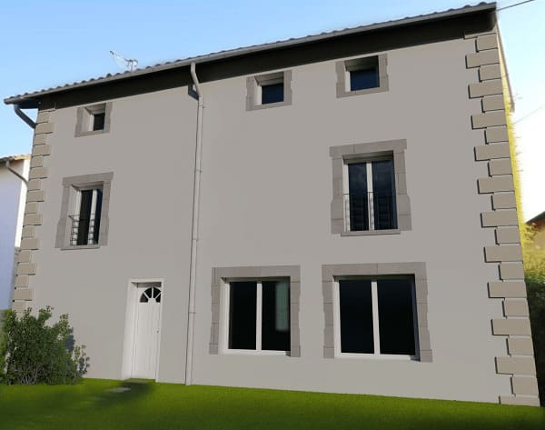 Façade de maison après travaux