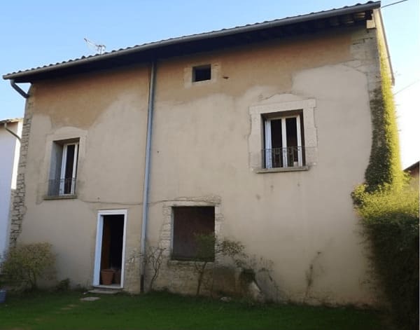 Façade de maison avant modification