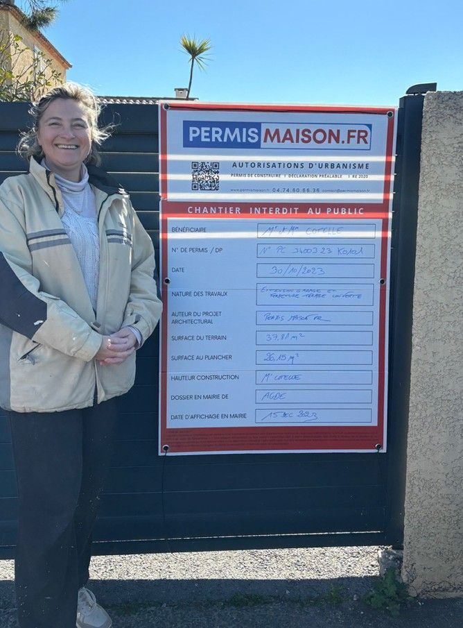 Chantier Permis Maison — Extension de garage et terrasse couverte