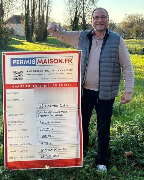 Chantier Permis Maison — Maison d'habitation et piscine, Saint-Julien-de-Lampon · Dordogne