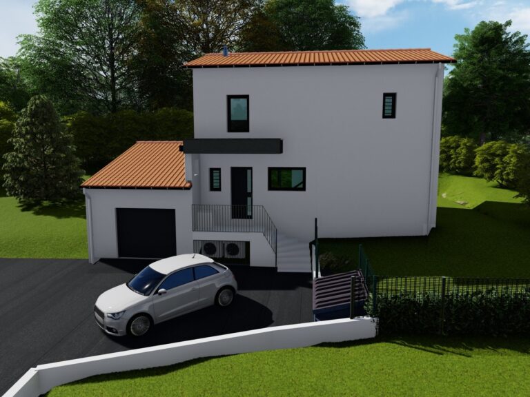 Maison individuelle conçue par un architecte pour un permis de construire